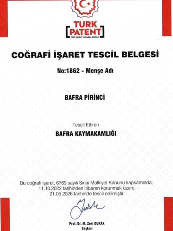 BAFRA PİRİNCİ