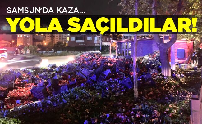 SAMSUN’DA KAZA…  YOLA SAÇILDILAR!